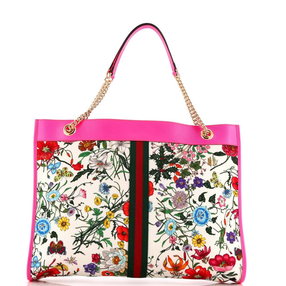 Gucci Rajah Chain Tote Flora Canvas #198328G12B - Picture 4 of 7